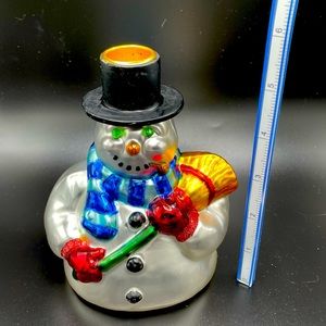 Department 56 Mercury Glass Snowman Candleholder - Discontinued